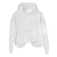 thumbnail image 4 of IMENGL Casual plush solid color hoodie, White 2XL, Size M-2XL, 4 of 4