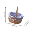 thumbnail image 2 of Woven Picnic With Handle For Food Storage Wedding Holiday Photography Props And Outdoor Activities, 2 of 6