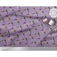 thumbnail image 2 of Soimoi Purple Rayon Fabric Leaves,American Robin & Toucan Bird Decor Fabric Printed BTY 56 Inch Wide, 2 of 3