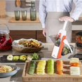 thumbnail image 2 of ONCE FOR ALL Mandoline Food Slicer, Stainless Steel Adjustable Vegetable Slicer Chopper, Multifunctional Onion Potato Garlic Cucumber Cutter for Kitchen, Orange, 2 of 8