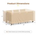 thumbnail image 3 of Gymax Patio Table Set Cover Outdoor Furniture Cover w/ Padded Handle & Click-Close Straps, 3 of 9