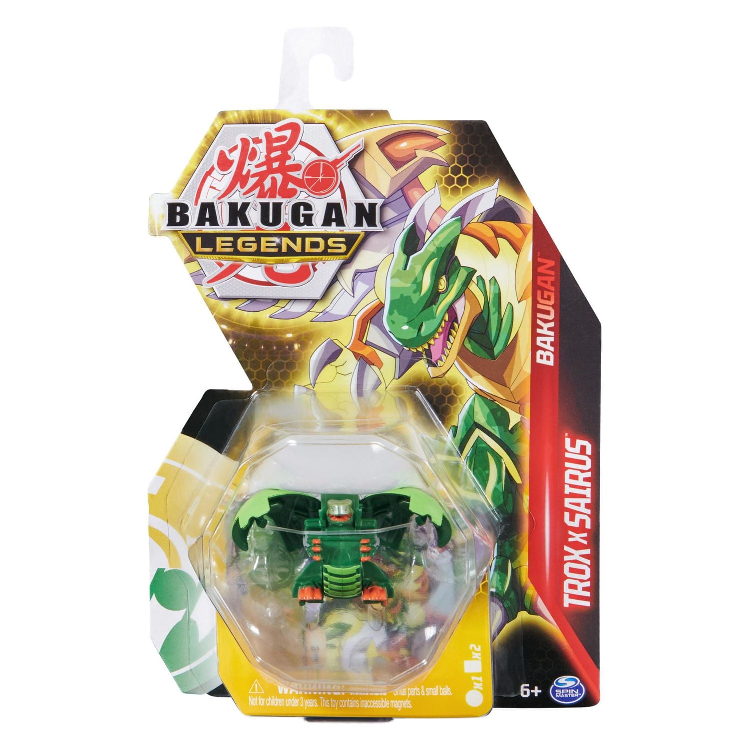 Bakugan Legends, Trox X Sairus, 2-inch-Tall Collectible Action Figure and Trading Cards, Kids Toys for Boys 6 and up