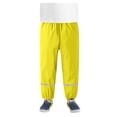 thumbnail image 3 of MIASHUI Unisex-Child Waterproof Splash Rain Pants Outdoor Water Pants,Yellow,5-6 Years, 3 of 4