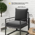 thumbnail image 3 of Outdoor Patio Chair Cushions Deep Seat Replacement Patio Cushions Set Grey, 3 of 10