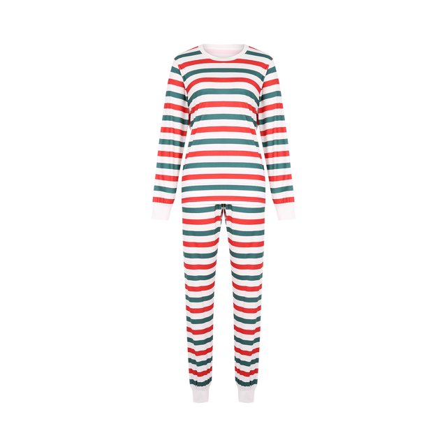 Honganda Mode Rayé Manches Longues Hauts et Pantalons Pyjamas Parent-Enfant