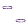 thumbnail image 4 of Wweixi Unique Fashionable Beaded Cross Bracelets For Trendsetters Comfortable To Wear Purple weathering 2Set, 4 of 6