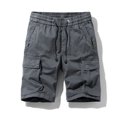thumbnail image 2 of LYMAYTER Cargo Shorts for Men's Drawstring Elastic Waist Casual Workout Shorts Multi-pocket Design 29-38, 2 of 8