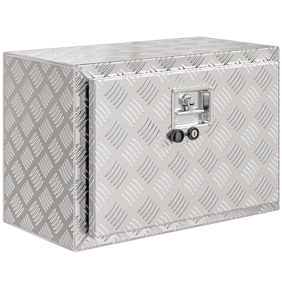 24 Inch Truck Bed Tool Box, Heavy Duty Aluminum Diamond Plate Tool Box