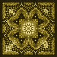 thumbnail image 1 of Ahgly Company Tapis d'Intérieur Lavable en Machine Carré Transitionnel Noir Brun, 7 Pieds Carré, 1 of 7