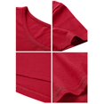 thumbnail image 3 of Coloody Robe T-Shirt Décontractée pour Femme à Col Rond, Manches Courtes, Coupe Ample, Tunique Débardeur d'Été - Rouge P, 3 of 3