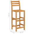 thumbnail image 4 of vidaXL Ensemble de Bar d'Extérieur 3 Pcs en Bois d'Acacia Massif, 4 of 5