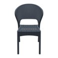 thumbnail image 3 of Compamia Daytona Chaise de Salle à Manger de Patio Aspect Osier en Gris Foncé, 3 of 13