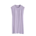 thumbnail image 1 of Japceit Chemises de Nuit pour Femmes, Chemisier pour Femmes Uni Décontracté Mode Col Rond Coupe Régulière Sans Manches Vêtements de Nuit Chemises de Sommeil, 1 of 9