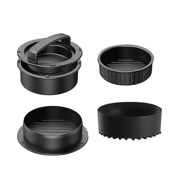 Hearth & Gear 4 In 1 Burger Patty Maker Sandwich Cutter And Sealer With 100 Pcs Hamburger Patty Paper Grilling Accessories For Stuffed Burgers Sliders Beef Burger Spiral Cut Ham Holder Kitchen Aid