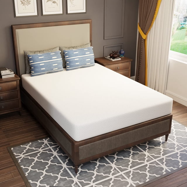 FDW Full 8 Inch Medium-Firm Memory Foam Mattress, CertiPUR-US Certified, Green Tea Infused, Pressure Relief