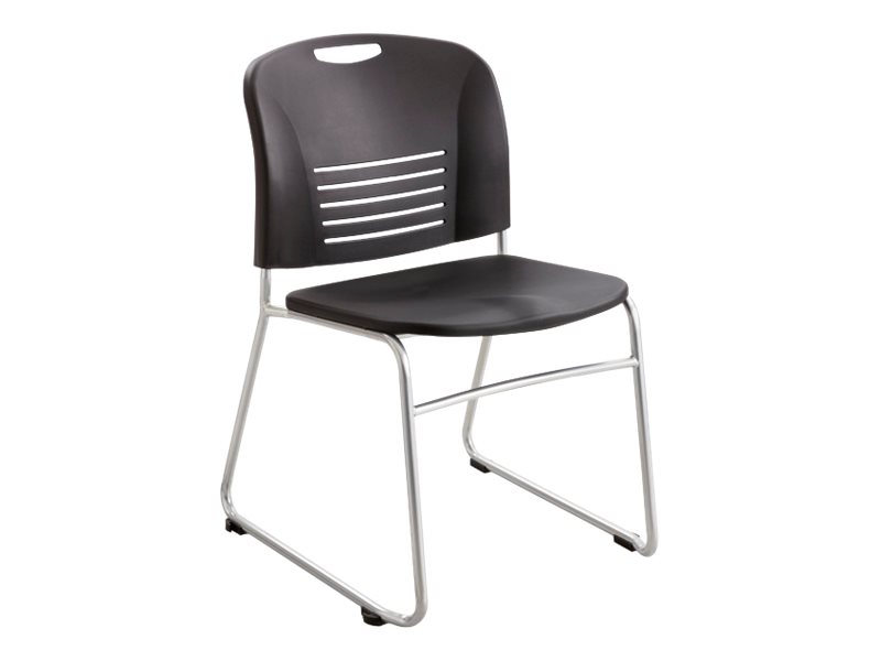 Safco Vy Base de Traîneau - Chaise - Plastique, Polypropylène - Noir (Lot de 2)