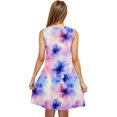 thumbnail image 4 of Ovzne Robes d'Été pour Femmes Robe Décontractée pour Femmes Grande Taille Sans Manches à Col Rond Courte Robe à Fleurs Robe d'Été Liquidation, 4 of 5