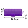 thumbnail image 4 of 10 Grid Plastic Jewelry Removable Jewelry Craft Tackles Storage Box Beads Earring Container Purple, 4 of 5