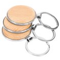 thumbnail image 3 of Unfinished Blank Keychain 5Pcs for Diy Craft Engraving Drawing Staining Marking Keychain, 3 of 8