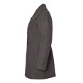 thumbnail image 3 of Sportoli Womens Mid-Length Single Breasted Wool Look Dress Coat with Pockets - Charcoal (X-Large), 3 of 7