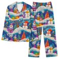 thumbnail image 1 of T-Shirts pour Femmes à Imprimé Floral à Col Rond Style Manches Longues pour Femmes pour Vacances Décontractées Fête Travail École Boîte de Nuit, 1 of 7