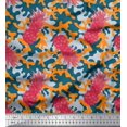 thumbnail image 1 of Soimoi Poly Georgette Fabric Camouflage Texture & Pine Fruits Fabric Prints By Yard 52 Inch Wide, 1 of 1