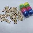 thumbnail image 4 of SLYNSHome 28Pcs Easter Fillers Tokens 10 Pcs Egg Party Favors Wooden Easter Egg Tokens Bunny Rabbit Easter Basket Stuffers Easter Reward Tokens Easter Activity, 4 of 5