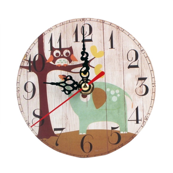 Horloge Murale en Bois Antique, Mouvement Mécanique Silencieux, Design Artisanal, pour Déco Maison, Salon, Cuisine, Garde-Temps, Esthétique Classique, Fini Brun, Montage Mural, Carillon Horaire, Hzhnb /, g