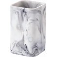 thumbnail image 2 of Toothbrush Holder, Marble Look Resin Toothpaste Makeup Brushes Razors Holder Vanity Bathroom Countertop Organizer Accessories Tumbler Stand, 2 of 9