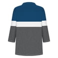 thumbnail image 4 of Hot6sl Économies d'Été Liquidation Blouse & Chemise à Manches Courtes Col Rabattu, T-shirt Assorti pour Femmes Col en V Col Rabattu Manches 3/4, Haut en polyester pour Femmes/Marine, G, 4 of 5