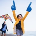thumbnail image 5 of Blue Foam Hand Glove Sports Fan Cheering Finger Pointing Rally Prop Game Event Enthusiasm Accessory Blue #8684m, 5 of 5