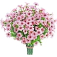 thumbnail image 4 of Pompotops 7-pronged Violet Simulation Flower Bouquet Decoration And Flower Arrangement Clearance, 4 of 8