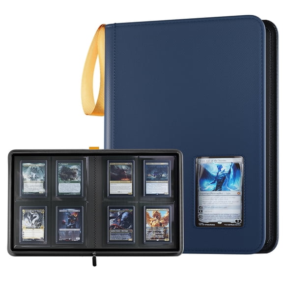ProCase 4 Pocket Top Loader Binder, Holding 144 Cards in 3"x4" Toploaders, Side Loading Small Book Folder with Clear Window for Pokemon, Trading, Sports Cards Collection TCG, MTG