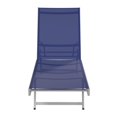 thumbnail image 4 of CorLiving Gallant Weather Resistant Reclining Outdoor Lounge Chair with Metal Frame and Polyester Mesh Fabric, Navy Blue, 4 of 6