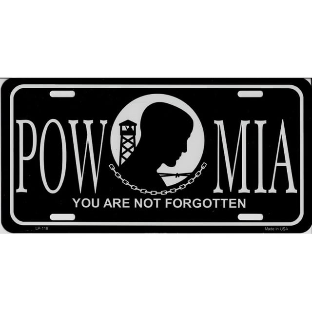 POW MIA Plaque d'Immatriculation en Métal "Vousn'tes Pas Oublié"