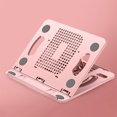 thumbnail image 4 of Maoww Plastic Tablet Phone Stand Ergonomic Collapsible Holder Heat Dissipation Rotation Angle Adjustable Bracket 15kg Weight Loading Pink, 4 of 8