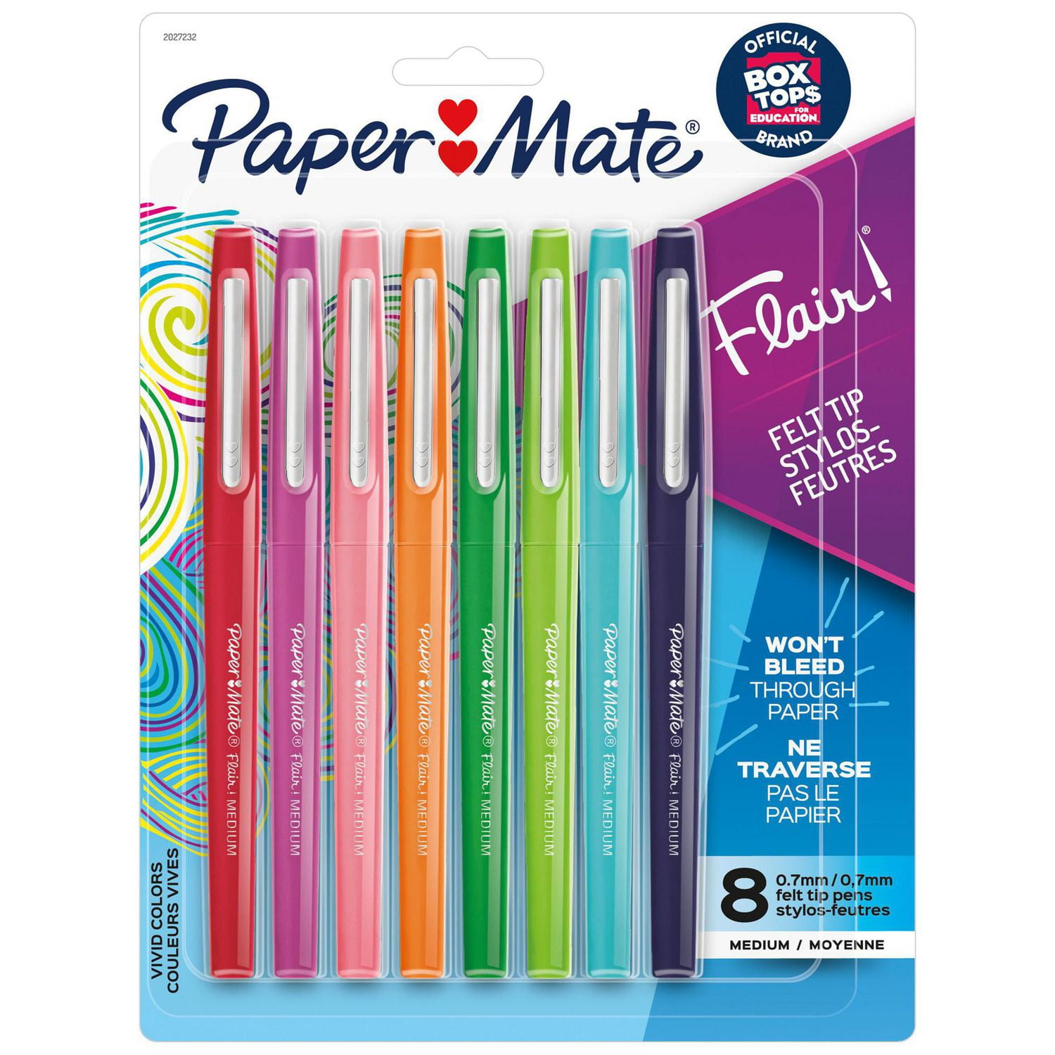 Stylos à pointe poreuse Paper Mate, 0,7 mm, pointe moyenne