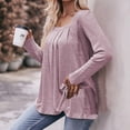 thumbnail image 4 of AherBiu Tuniques pour Femmes à Manches Longues d'Automne, Blouses à Encolure Carrée, Chic Décontracté, Froncées, Coupe Ample, 4 of 7