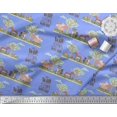 thumbnail image 2 of Soimoi Moss Tissu Georgette Arbre, Cerf et Racoon Tissu Imprimé Dessin Animé 1 Yard 42 Pouces de Large, 2 of 3