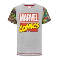 thumbnail image 1 of Marvel Marvel Comics Boys Grey Short Sleeved T-Shirt (7-8 Years), 1 of 6