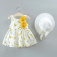 thumbnail image 4 of Robes pour Bébé Sans Manches, Robes Tutu, Robes d'Été pour Filles avec Chapeaux, 2 Pcs, Robe de Printemps pour Bébé Fille 6-12 Mois, 4 of 4