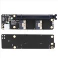 thumbnail image 2 of 2X Adaptateur 2 Ports SlimSAS 8i X2 vers PCIe 4.0 X16 Emplacement Carte SFF8654 Riser Carte GEN4 pour Carte Graphique Réseau GPU, 2 of 6