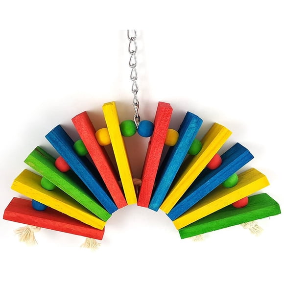 Hearth & Gear Jouets pour Perroquet Jouets pour Oiseaux Perroquet Bloc en Bois Coloré Jouets à Mâcher Perroquet Broyage des Dents Os de Seiche pour Oiseaux Tourterelle pour Cage pour Poules à Porter Balançoires pour Perroquets pour Um1 Grand