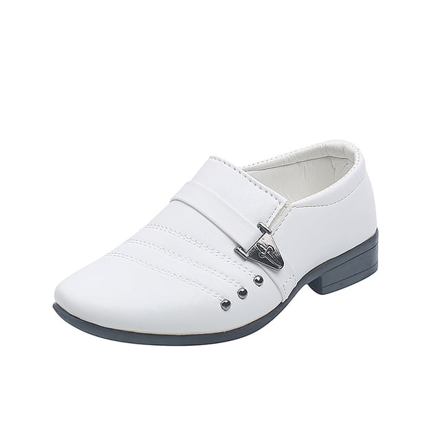 REDARER Chaussures en Cuir Garçons Perform Filles Style Étudiant Décontracté Chaussures Britanniques pour Garçon, Taille 9-9,5 Ans