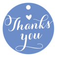 thumbnail image 1 of 100 PCS Personalized Thank You Hang Tags Custom Wedding Favors Gift Circle Paper Tags, 1 of 1
