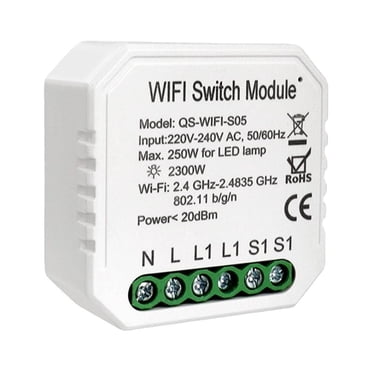 Module Intelligent Wi-Fi Tuya, Module de Modification de Commutateur, Outil de Bricolage pour Maison Intelligente, Contrôle par Application/voix, Compatible avec Alexa Google Home