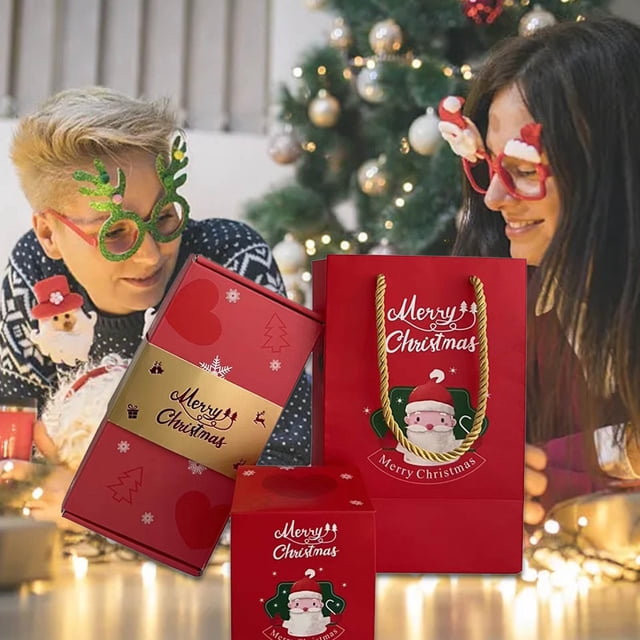 BKER Merry Christmas Surprise Gift Box Surprise Gift Box Explosion For And Birthday Folding Bouncing Gift Box Merry Christmas