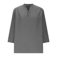 thumbnail image 4 of Swstbby Liquidation d'Économies d'Été! Hauts d'Été pour Femmes, pour Femmes T-Shirt Blouse d'Été Ample à Manches Courtes et Col Rond Décontracté Gris P, 4 of 5