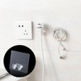thumbnail image 2 of MesaSe 4Pcs Home Office Wall Adhesive Plastic Power Plug Socket Holder Hanger Hook, 2 of 5