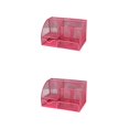 thumbnail image 2 of Transemion Mesh Desk Organizer For Office Accessories - Safe Durable Compact Iron Made Desk Organizer Office Rose Red 2Set, 2 of 6
